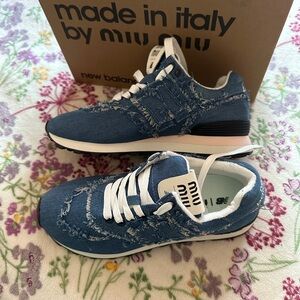 Miu Miu Blue Athletic Shoes